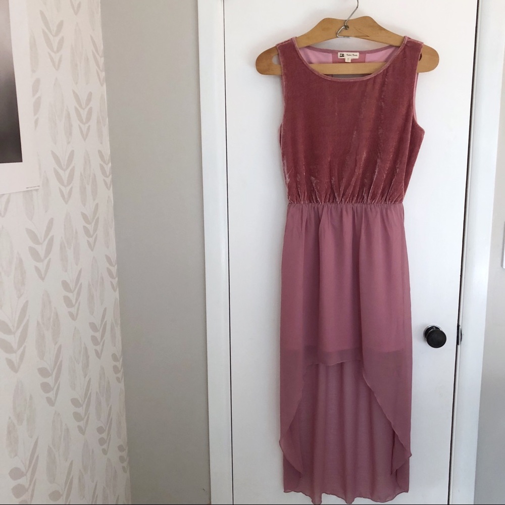 Velvet High-low Dress